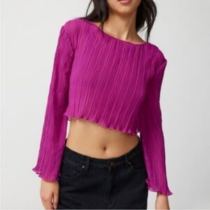 Urban outfitters Orion Plisse Tie-back Top